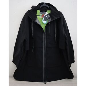 My Anorak 50838SN Women's Sz XL Black 2-Way Zip Front Hooded Trails Jacket